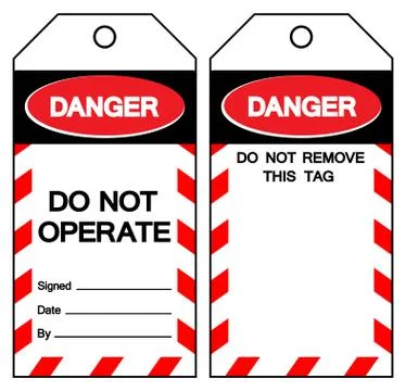 Danger Do Not Operate Symbol Sign, Vector Illustration, Isolated On White Bac Stock Illustration