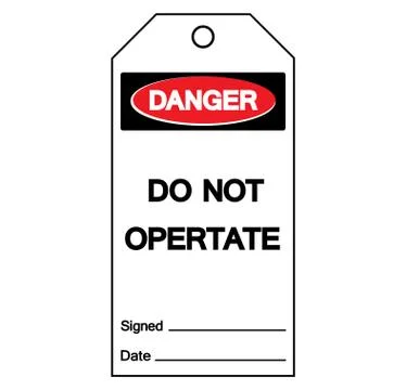 Danger Do Not Operate Tag Symbol Sign,Vector Illustration, Isolate On White B Illustration