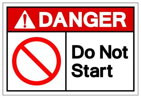 Danger Do Not Start Symbol Sign, Vector Illustration, Isolate On White Backgr Stock Illustration