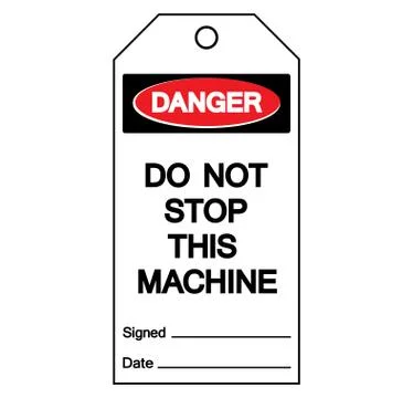 Danger Do Not Stop This Machine Label Tag Symbol Sign,Vector Illustration, Is Illustration