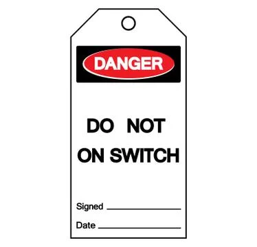 Danger Do Not On Switch Symbol Sign, Vector Illustration, Isolate On White Ba Stock Illustration