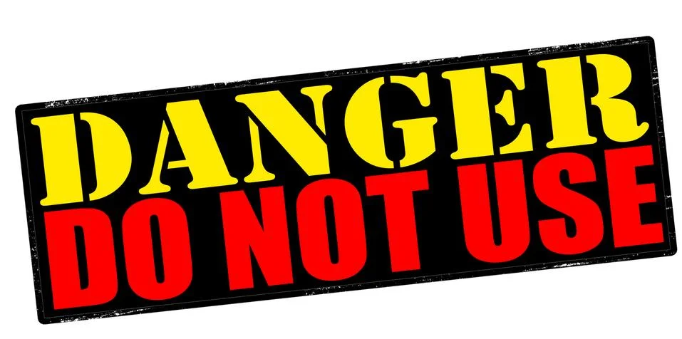 Danger do not use Stock Illustration