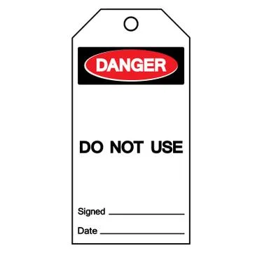 Danger Do Not Use Tag Symbol Sign,Vector Illustration, Isolate On White Backg Stock Illustration