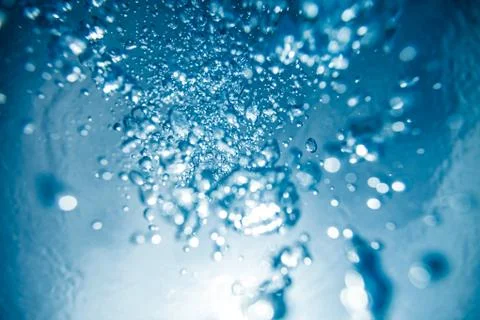 Danger of Drowning Concept of a Sinking Person's Air Bubbles going up to the  Stock Photos
