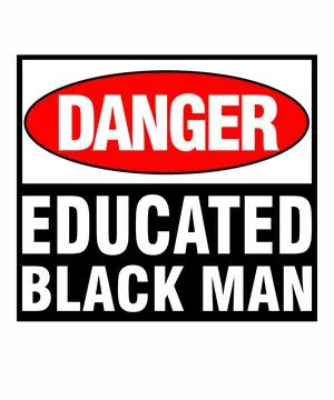 Danger Educated Black Man Stock Illustration