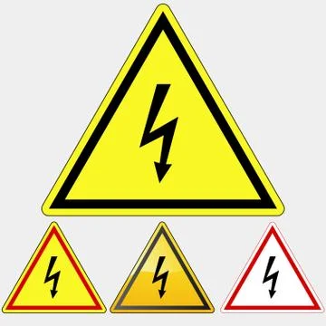 Danger Electrical Hazard sign Stock Illustration