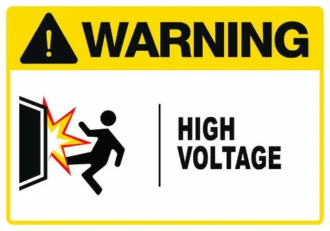 Danger Electrical Panel Labels Set for High Voltage and Hazard Warning Illustrazione stock