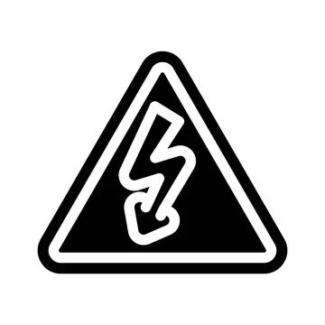 Danger electricity glyph icon vector illustration Stockillustratie