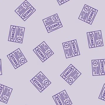 Danger electricity line seamless pattern Stock Illustration