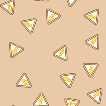 Danger electricity vector seamless pattern Illustrazione stock
