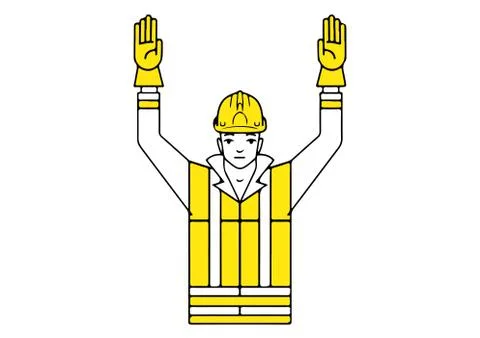 Danger Emergency Stop Stock Illustration