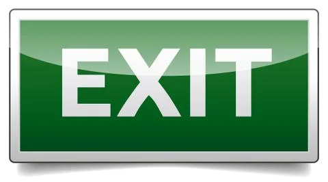 Danger exit sign solo Stock Illustration
