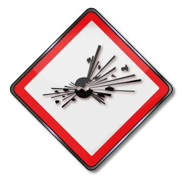 Danger of explosion and explosive substances and save logistics Stock Illustration