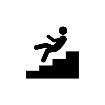 Danger, fell down icon. Element of human danger sign icon for mobile concept and Stock Illustration