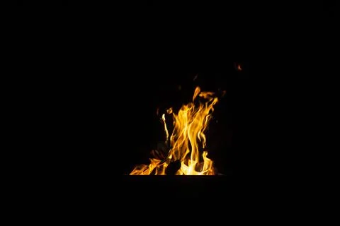Danger fire on a dark background. Background from fire. Fire pattern can be u 스톡 사진