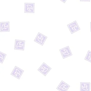 Danger fire glyph seamless pattern Stock Illustration
