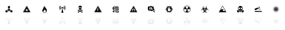Danger - Flat Vector Icons Stock Illustration