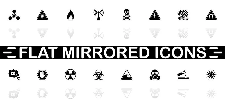 Danger - Flat Vector Icons Stock Illustration