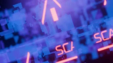 Danger of fraud. Danger of exchange animation. Warning: scam. Stock Footage 340360649