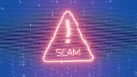Danger of fraud. Warning: scam. Stock Footage 340419716