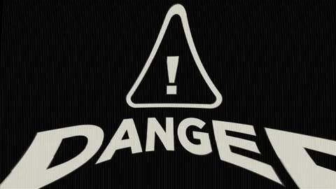 Danger glitch animation. Stock Footage 169081335