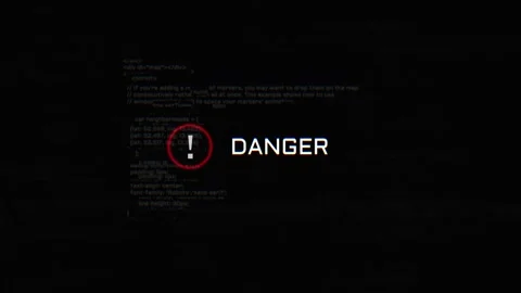 Danger - Glitch Loop Animation. Video stock 249836616