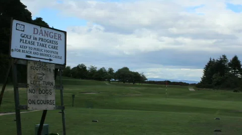 Danger Golf sign 1 Video stock 857085