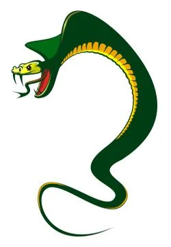 Danger green cobra Illustration