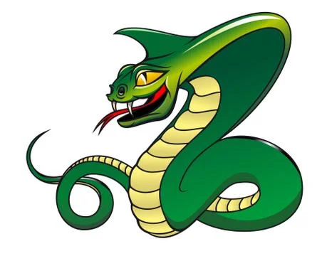 Danger green cobra Illustration