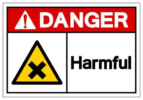 Danger Harmful Symbol Sign, Vector Illustration, Isolate On White Background  Stock Illustration