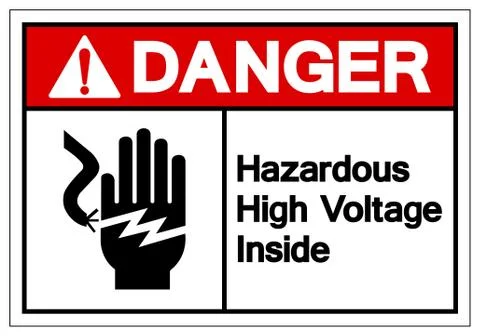 Danger Hazardous High Voltage Inside Symbol Sign, Vector Illustration, Isolat Stock Illustration