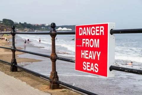Danger from heavy seas Stock Photos