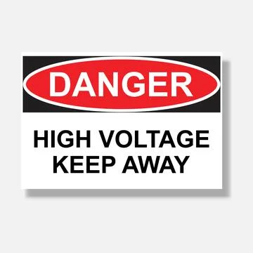 Danger high voltage keep away sign icon vector No access, no entry, prohibiti 스톡 일러스트