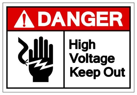 Danger High Voltage Keep Out Symbol Sign, Vector Illustration, Isolate On Whi Stock Illustration