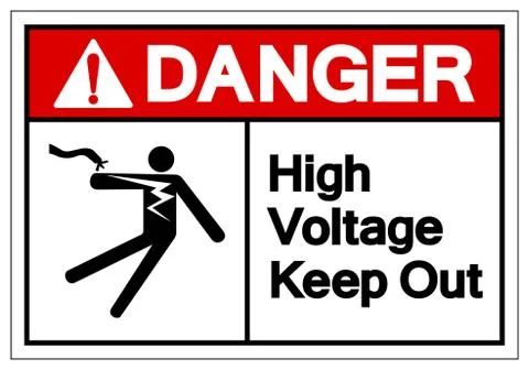 Danger High Voltage Keep Out Symbol Sign, Vector Illustration, Isolate On Whi Stock Illustration