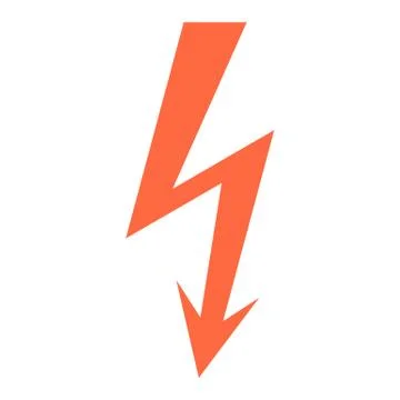 Danger High Voltage Lightning Symbol Warning Sign Illustrazione stock