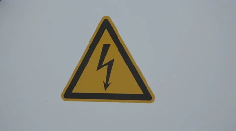 Danger! High Voltage. Solar Panel tilt. Stock Footage 40357678