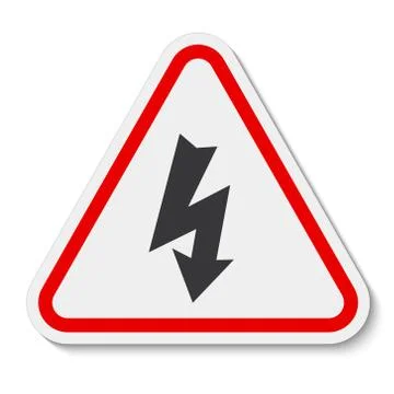 Danger High Voltage Symbol Isolate On White Background,Vector Illustration EP Stock Illustration