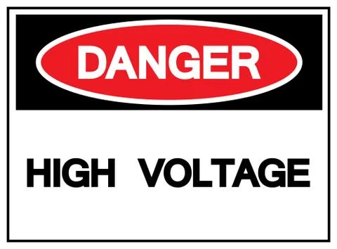 Danger High Voltage Symbol Sign,Vector Illustration, Isolated On White Backgr Stock-Illustration