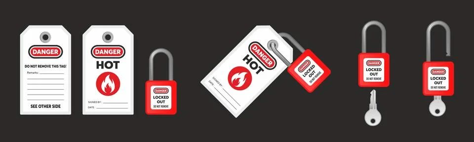 Danger hot tag vector Stock Illustration