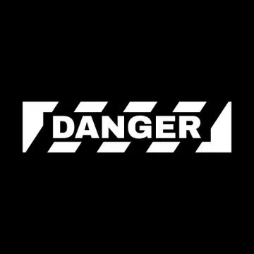 The danger icon. Caution and hazard, attention symbol. Flat Stock Illustration
