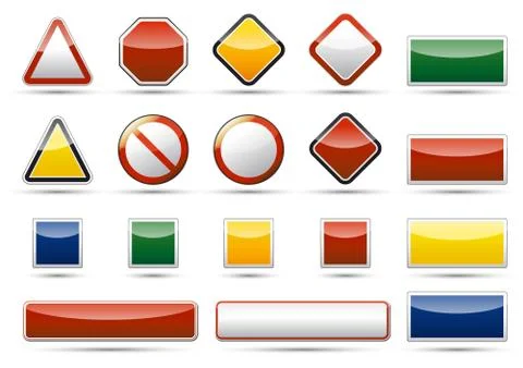 Danger icon elements Stock Illustration