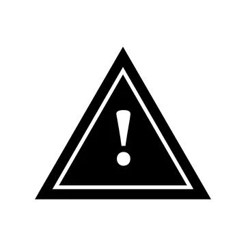 Danger icon in flat style with background. Stock Illustration