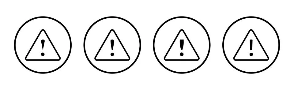 Danger icon vector illustration. attention sign and symbol. Hazard warning .. Stock Illustration