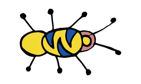 Danger Insect vector set. Web sign kit of bugs. Beetle pictogram collection.  Stock Illustration