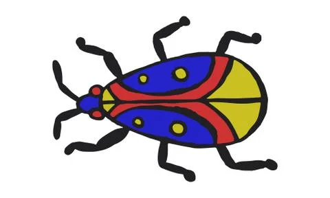 Danger Insect vector set. Web sign kit of bugs. Beetle pictogram collection.  Stock Illustration