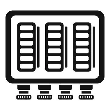 Danger junction box icon simple vector. Electric switch イラスト素材