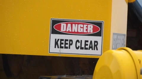 Danger- keep clear. Stock Footage 45119024