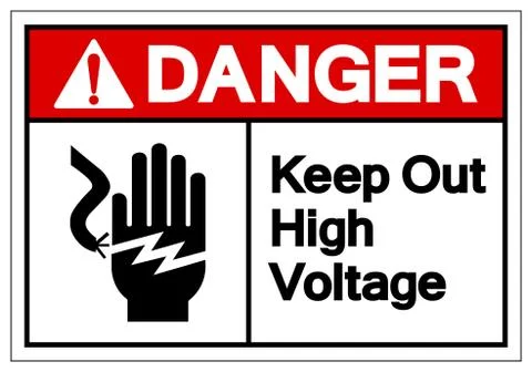 Danger Keep Out High Voltage Symbol Sign, Vector Illustration, Isolate On Whi Illustration