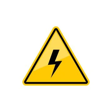 Danger. Keep out sign electric hazard and lighting Stock Illustration